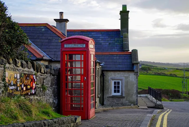 north ireland, telephone booth, red cabin, red, english, united kingdom, house, cabin phone, solitary, the nook, telephone booth, united kingdom, united kingdom, united kingdom, united kingdom, united kingdom. Checking phone booths and quiet-work areas