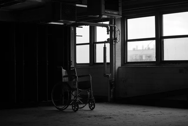 abandoned hospital, wheelchair, abandoned room, monochrome, building, black and white, abandoned hospital, abandoned hospital, abandoned hospital, wheelchair, wheelchair, wheelchair, wheelchair, wheelchair. Checking whether meeting facilities suit different access needs