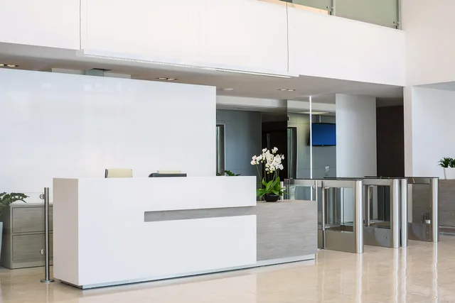 office, desk, reception, business, work, meeting, design, workplace, reception, reception, reception, reception, reception. Defining front-desk and facilities responsibilities