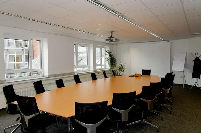 conference room, table, chairs, beamer, window, conference, conference room, conference room, conference room, conference room, conference room, conference. Planning room capacity from booking demand